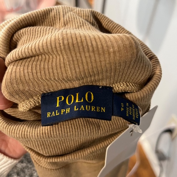Polo Ralph Lauren camel turtleneck ribbed sweater NWT - Picture 7 of 7